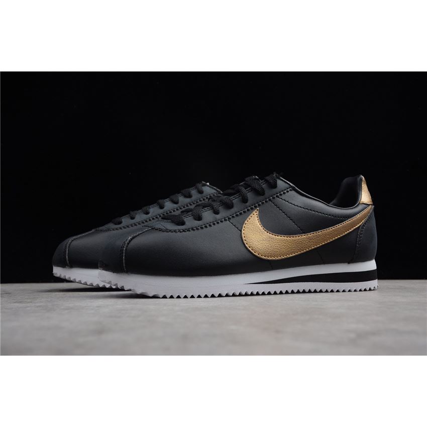 nike classic cortez black metallic gold