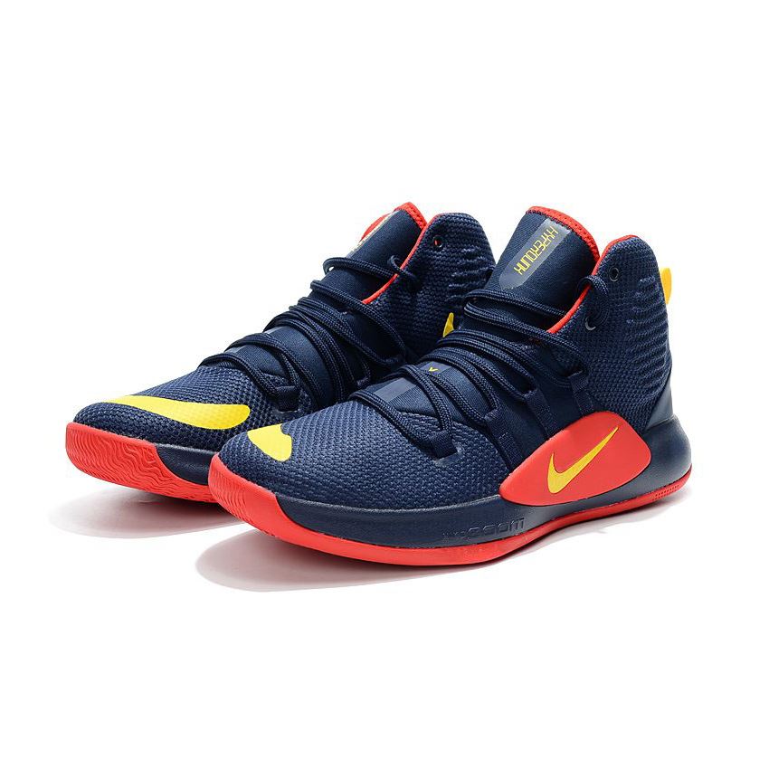 Men's Nike Hyperdunk X Navy Blue/Red-Yellow Basketball ...