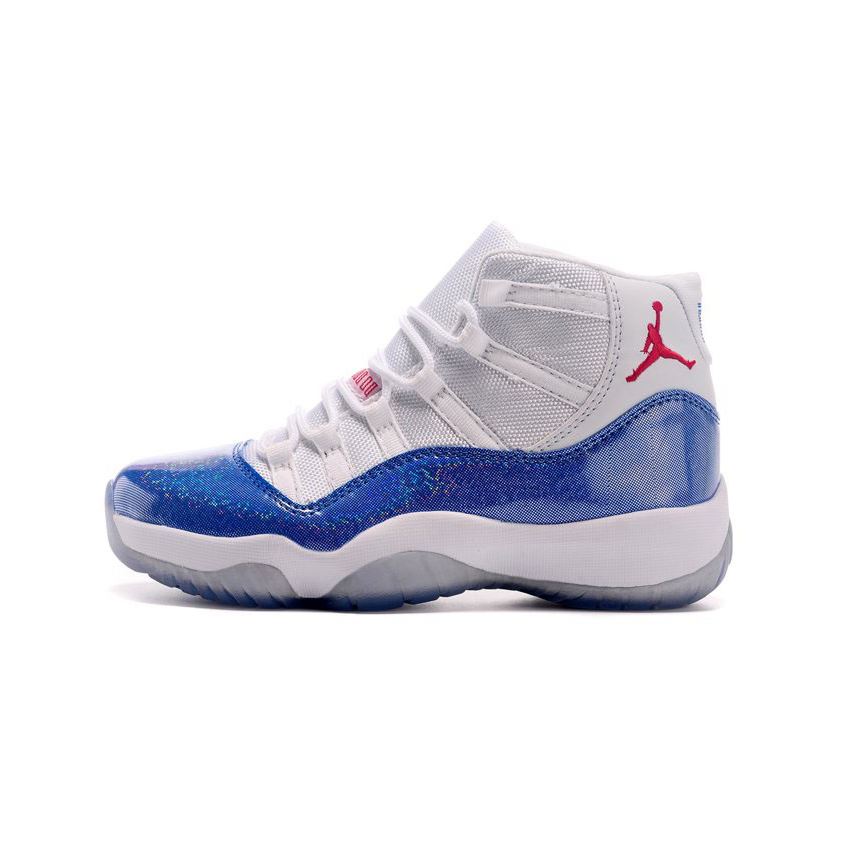 New Air Jordan 11 GS White Blue Pink Basketball Shoes, Nike Factory ...