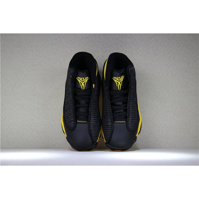 Kid's Air Jordan 13 Melo PE Black Yellow Basketball Shoes, Nike Factory ...