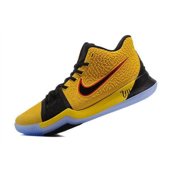 What The Nike Kyrie 3 Yellow and Black Men's Basketball Shoes, Nike ...